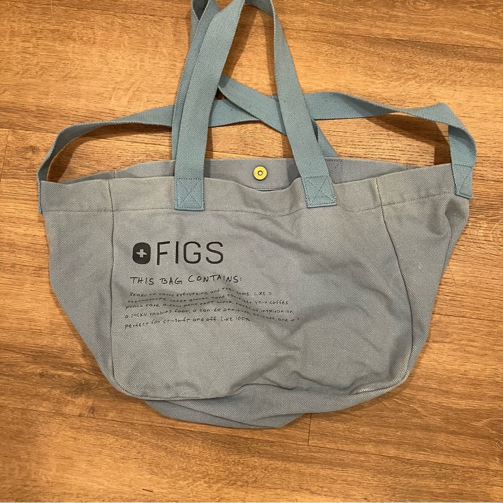 Figs Large Blue Tote Bag